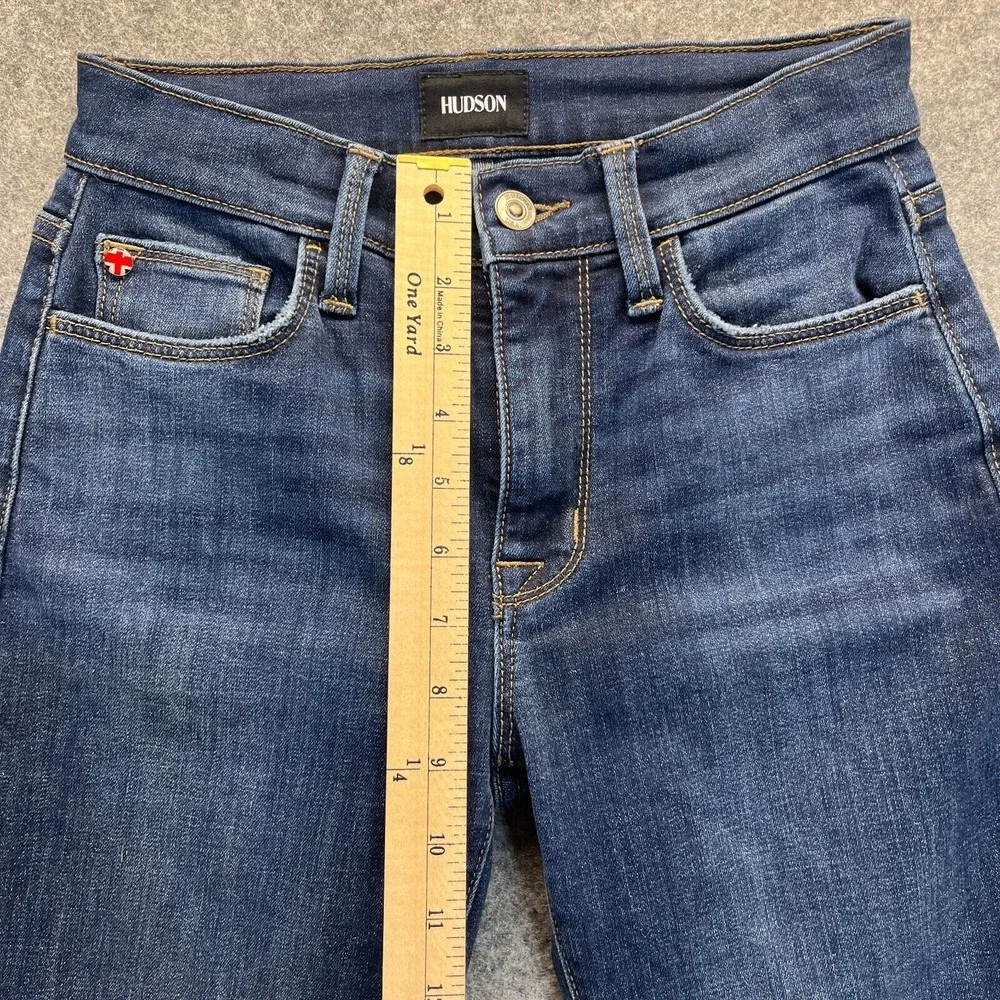 Hudson‎ Jeans Womens Size 24 Blair Super Skinny Dark Blue Stretch Mid Rise